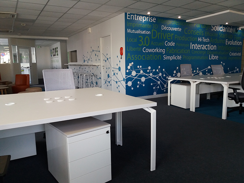 Bureaux espace de travail partagé